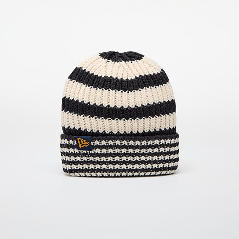 et casquettes New Era Knit Medium Stripe Beanie Navy/ Light Cream (60565460) — New Era