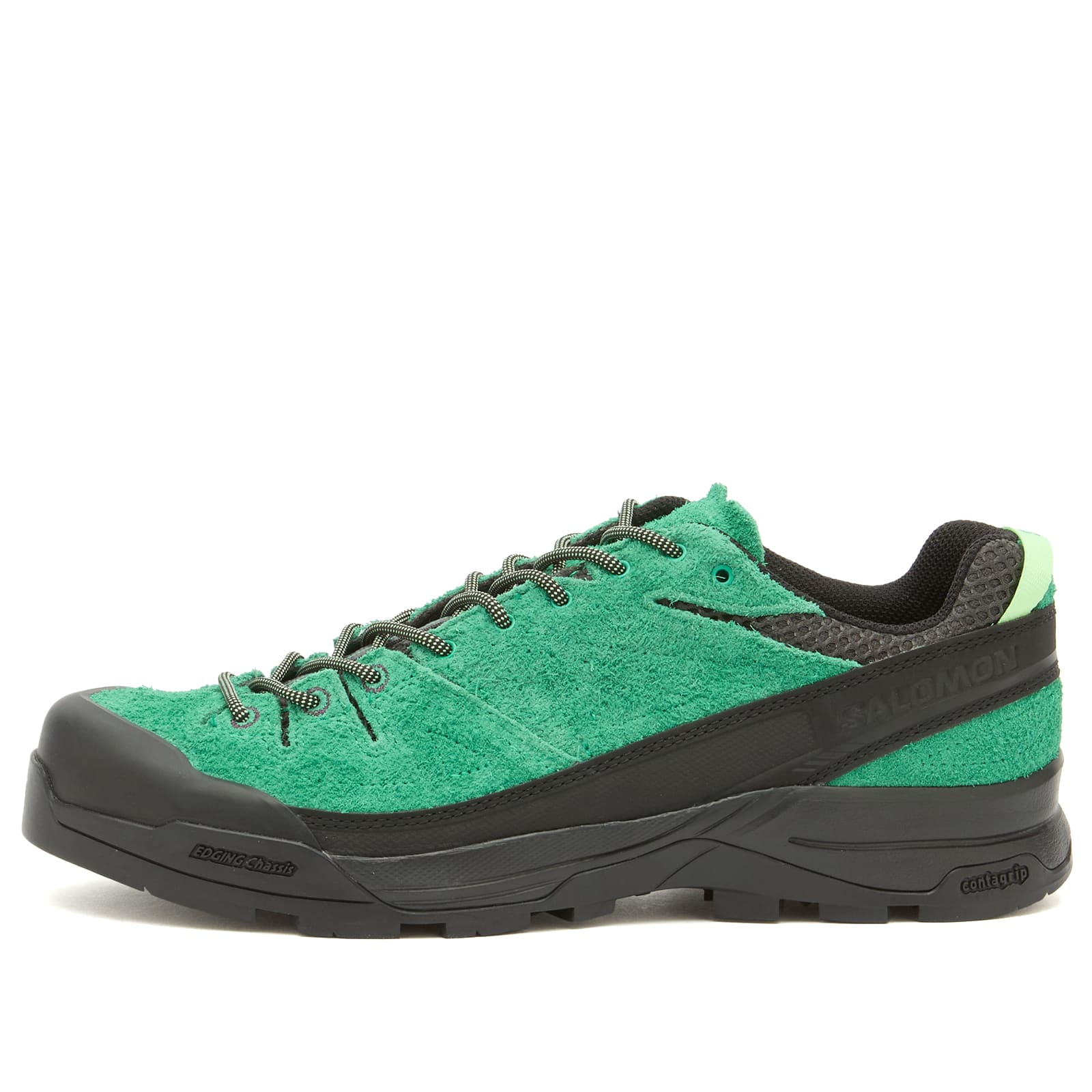 X-ALP SUEDE Sneaker Black, Parakeet & Patina Green — Salomon