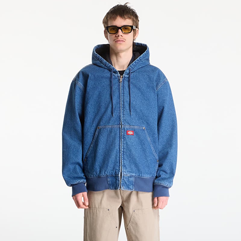 Dickies Lined Denim Hooded Bomber Classic Blue (DK0A89FBCLB1)
