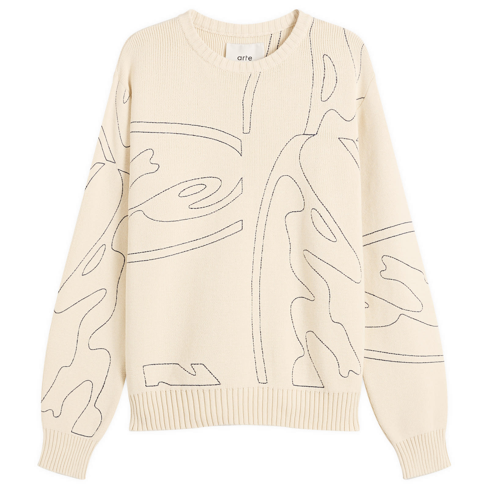 All Over Circle Logo Knit Jumper Cream — Arte