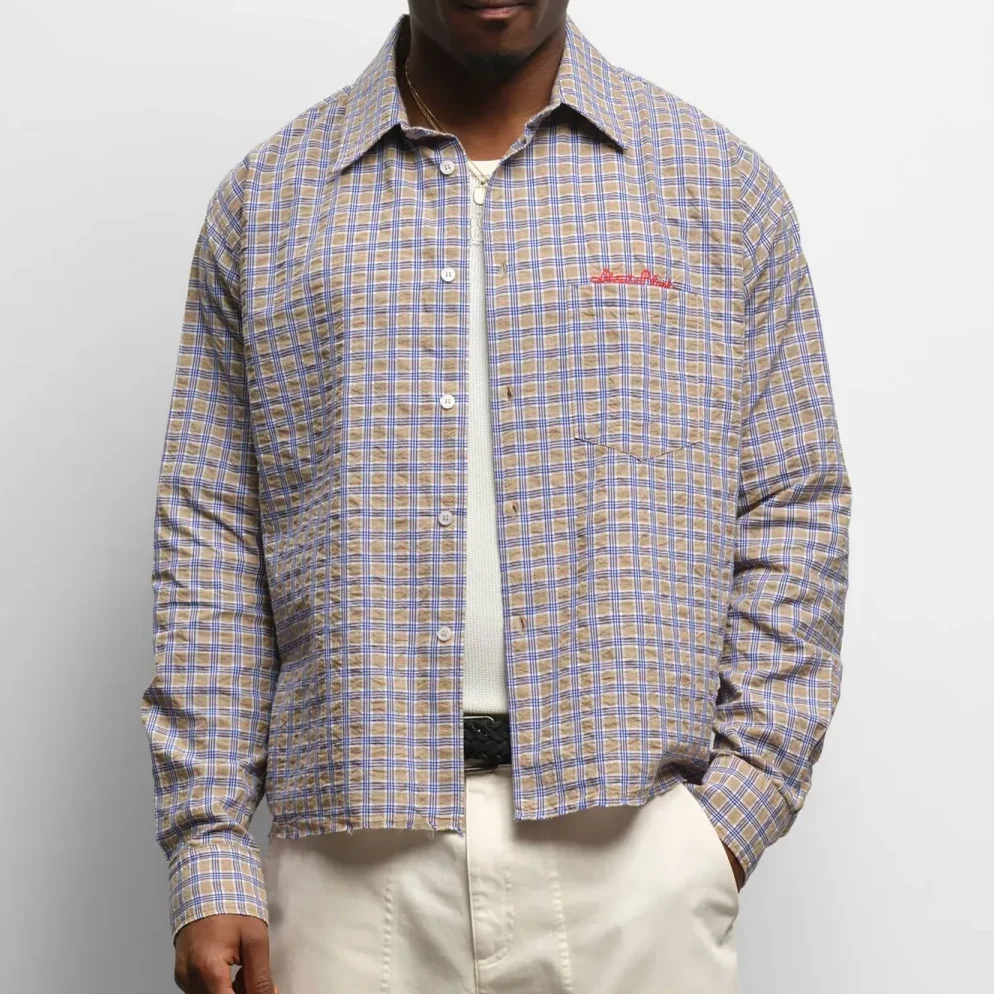 Chemise à carreaux raw edge — about:blank