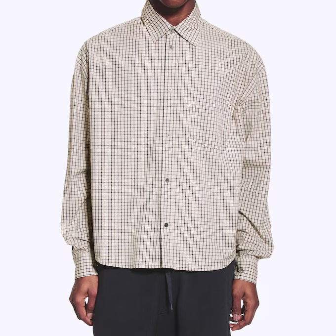 CHEMISE CARRÉE À MANCHES LONGUES EN POPELINE DE COTON — Weekday