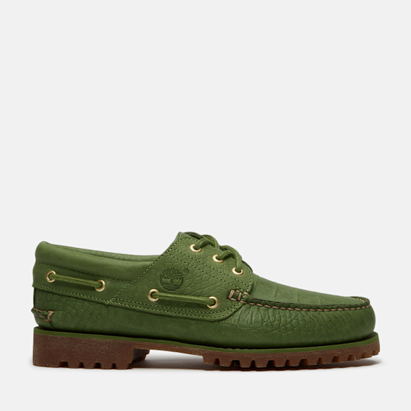 bateau authentique cousue main à 3 œillets Timberland® unisex e en vert