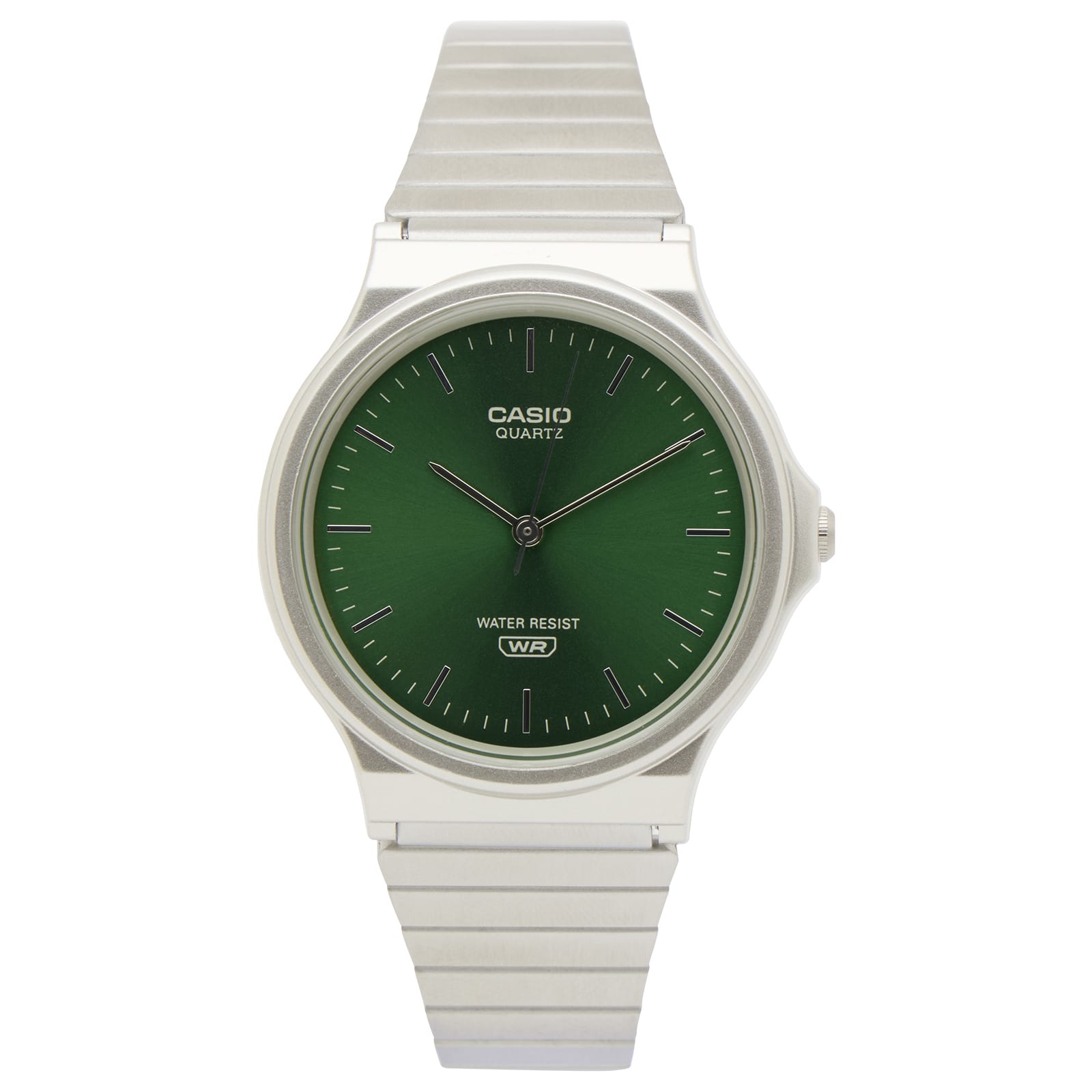 MQ24 Metal Watch Silver & Green — Casio