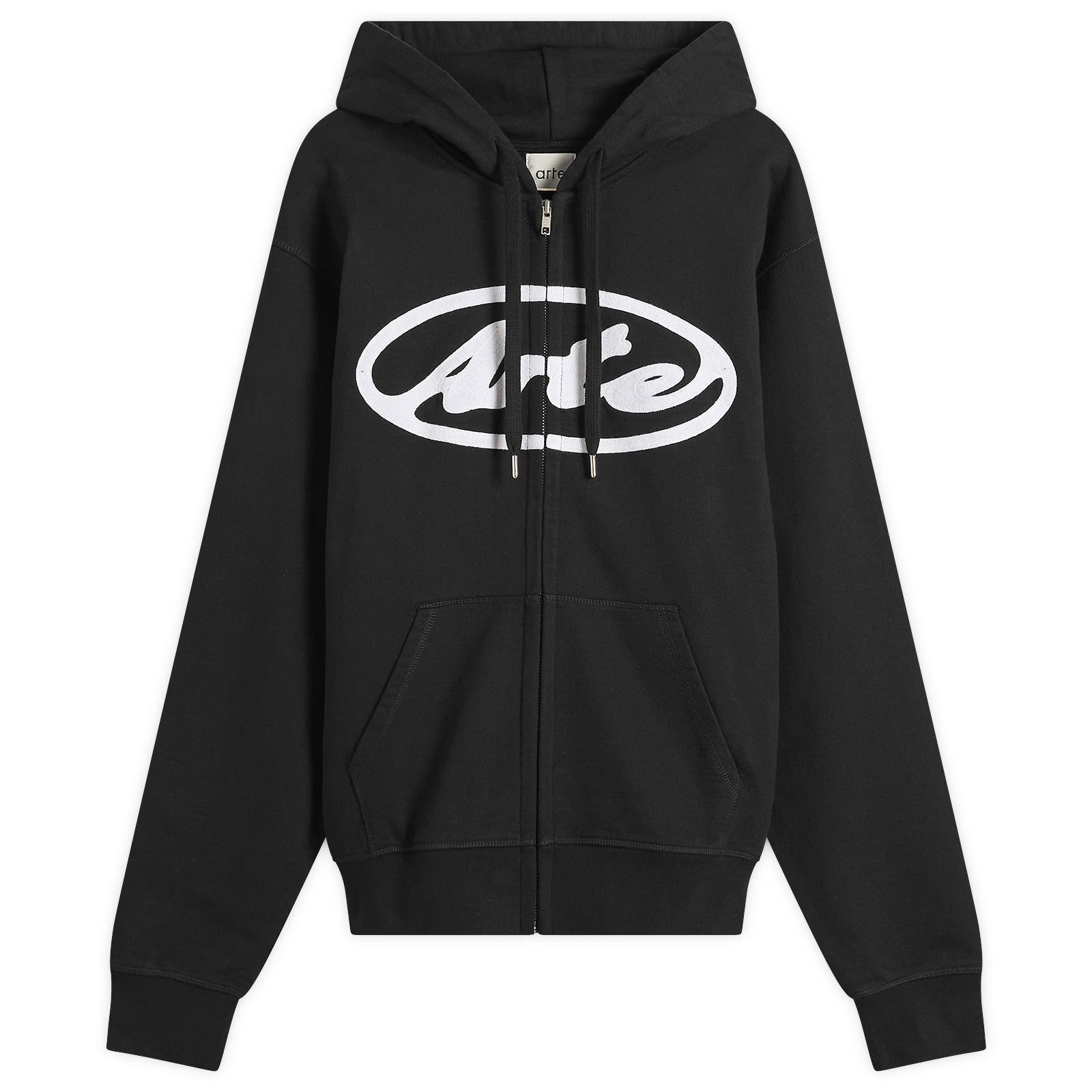 Circle Logo Zip Hoodie Black — Arte