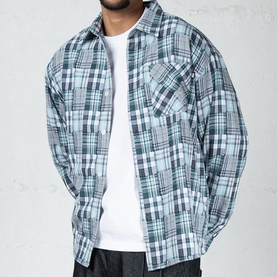 Chemise manches longues Patchwork — Human With Attitude