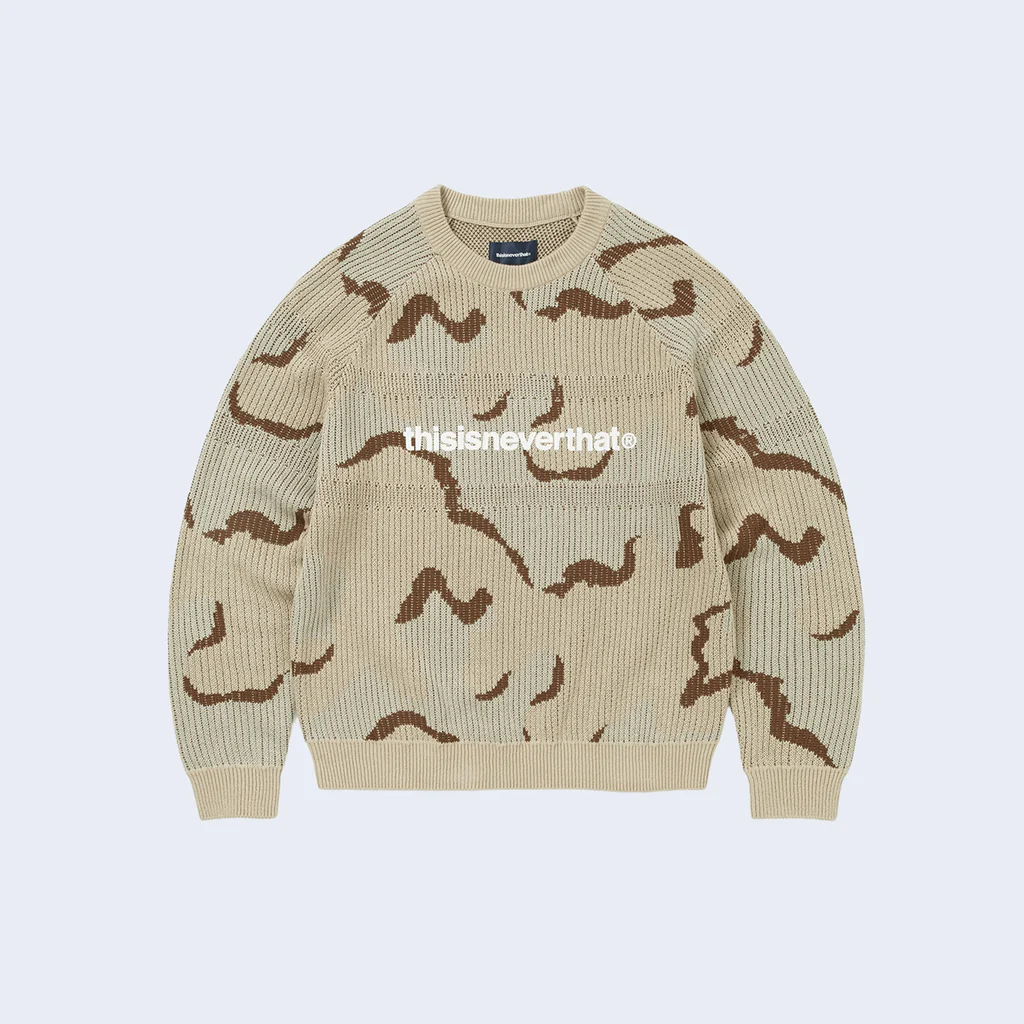 Pull T-logo Knit Camo — thisisneverthat