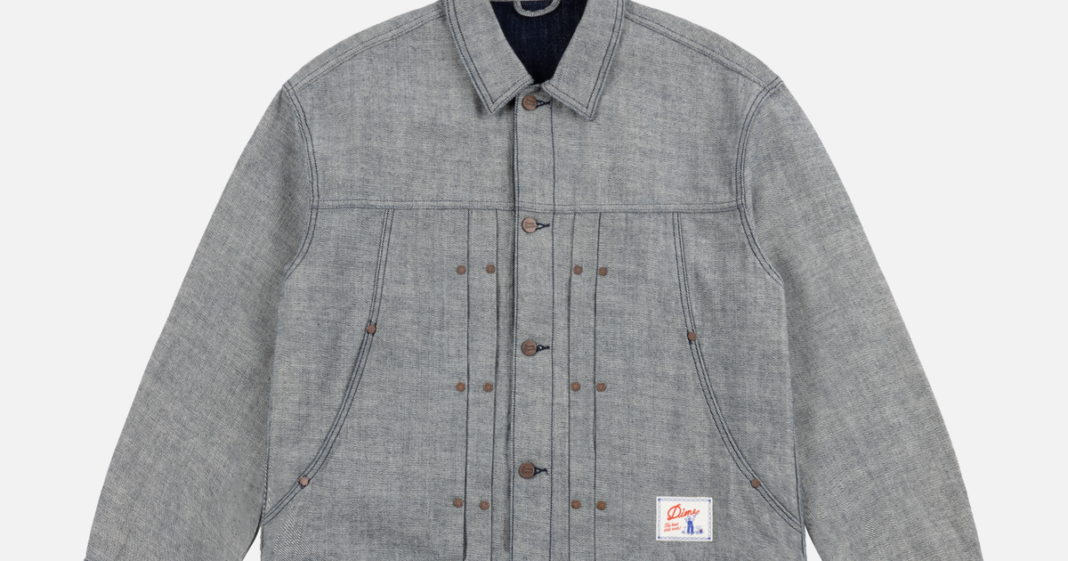 Denim pleated Jacket — Dime