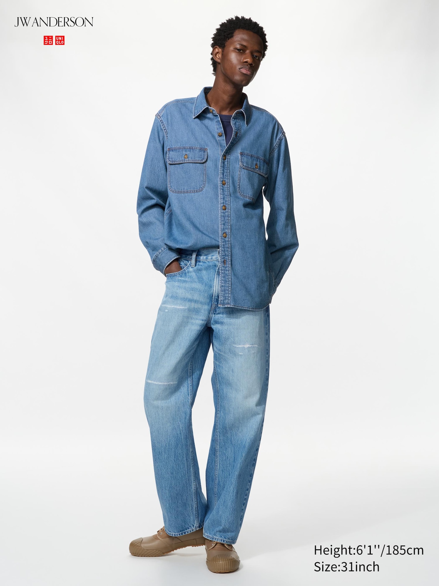 Jean droit (Effet vieilli) pour Homme — Uniqlo